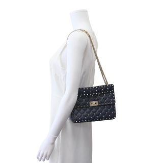 Rockstud Spike Quilted Chain Shoulder Bag