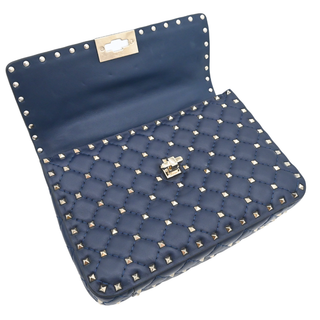 Rockstud Spike Quilted Chain Shoulder Bag