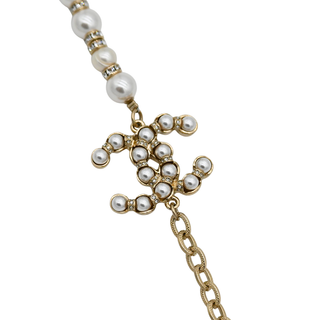 CHANEL | Faux Pearl & Crystal CC Necklace
