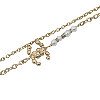 CHANEL | Faux Pearl & Crystal CC Necklace