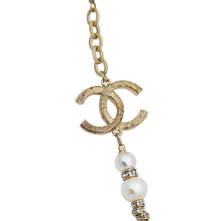CHANEL | Faux Pearl & Crystal CC Necklace