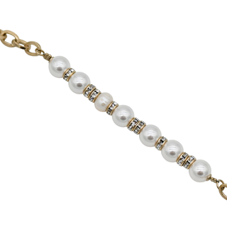 CHANEL | Faux Pearl & Crystal CC Necklace