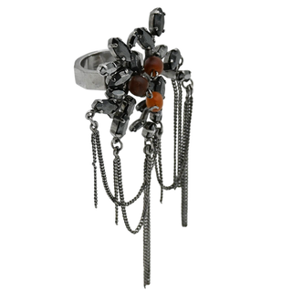 JEAN PAUL GAULTIER | Black Crystal Statement Ring