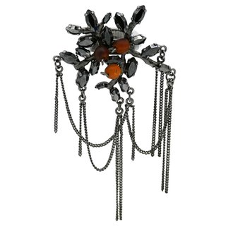 JEAN PAUL GAULTIER | Black Crystal Statement Ring