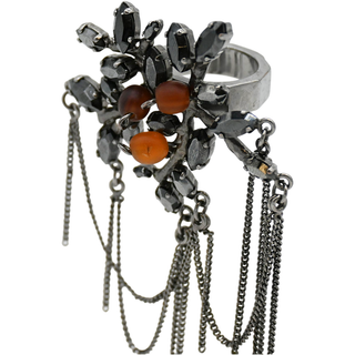 JEAN PAUL GAULTIER | Black Crystal Statement Ring
