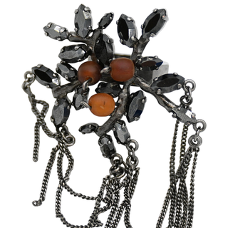 JEAN PAUL GAULTIER | Black Crystal Statement Ring