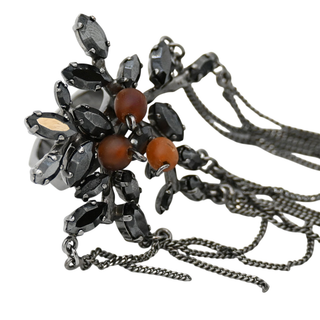JEAN PAUL GAULTIER | Black Crystal Statement Ring