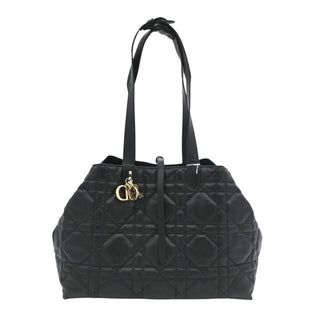 CHRISTIAN DIOR | Black Cannage Quilted Toujours Large Tote Bag