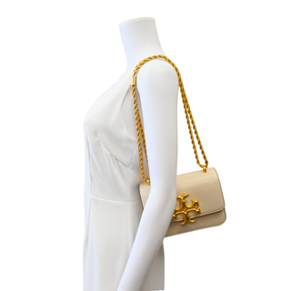 TORY BURCH | Eleanor Ivory Leather Logo Convbertible Bag