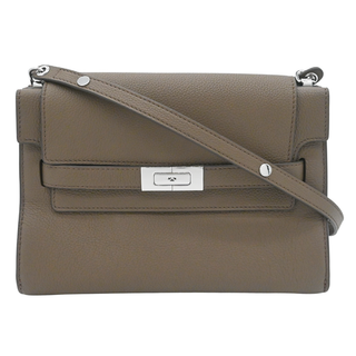 TORY BURCH | Lee Radziwill Dark Taupe Leather Shoulder Bag