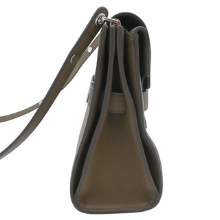 TORY BURCH | Lee Radziwill Dark Taupe Leather Shoulder Bag