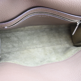 TORY BURCH | Lee Radziwill Dark Taupe Leather Shoulder Bag