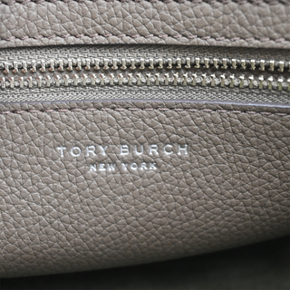 TORY BURCH | Lee Radziwill Dark Taupe Leather Shoulder Bag
