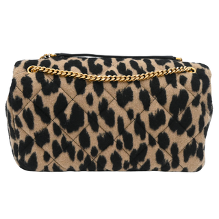 VERSACE | Leopard Print Quilted Shoulder Bag
