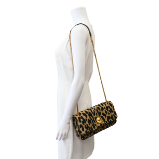 VERSACE | Leopard Print Quilted Shoulder Bag