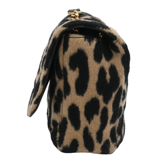 VERSACE | Leopard Print Quilted Shoulder Bag