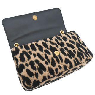 VERSACE | Leopard Print Quilted Shoulder Bag