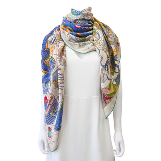 HERMES | Splash Park Cashmere Silk Shawl