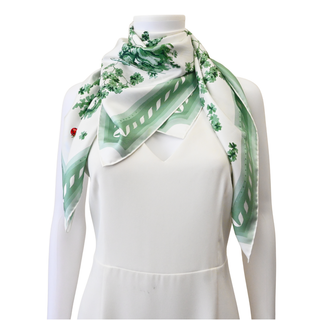 DIOR | Toile de Jouy Clover Square Silk Scarf