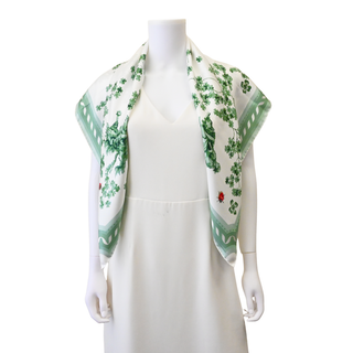 DIOR | Toile de Jouy Clover Square Silk Scarf