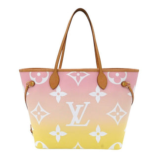 LOUIS VUITTON | Monogram By The Pool Neverfull MM Flower Charm Tote Bag