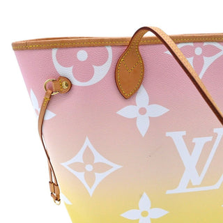 LOUIS VUITTON | Monogram By The Pool Neverfull MM Flower Charm Tote Bag