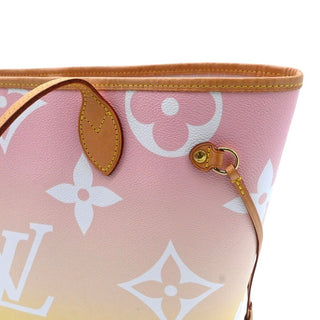 LOUIS VUITTON | Monogram By The Pool Neverfull MM Flower Charm Tote Bag