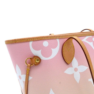 LOUIS VUITTON | Monogram By The Pool Neverfull MM Flower Charm Tote Bag