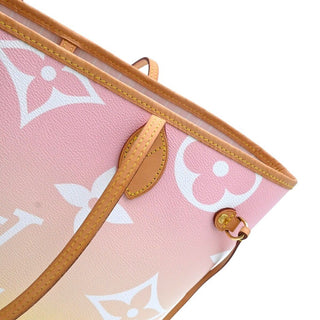 LOUIS VUITTON | Monogram By The Pool Neverfull MM Flower Charm Tote Bag