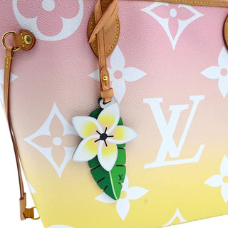 LOUIS VUITTON | Monogram By The Pool Neverfull MM Flower Charm Tote Bag