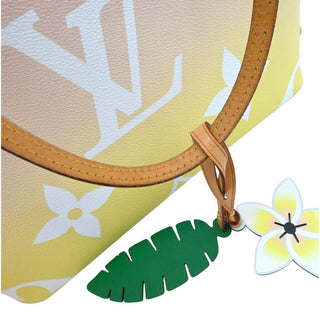 LOUIS VUITTON | Monogram By The Pool Neverfull MM Flower Charm Tote Bag
