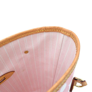 LOUIS VUITTON | Monogram By The Pool Neverfull MM Flower Charm Tote Bag