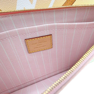 LOUIS VUITTON | Monogram By The Pool Neverfull MM Flower Charm Tote Bag