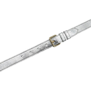 DIOR | Mini Lady Dior Silver Metallic Python Top Handle Crossbody Bag