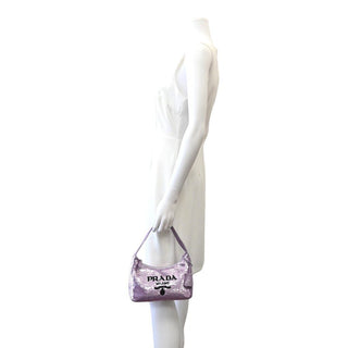 PRADA | Re-Edition Purple Sequin Mini Top Handle Bag