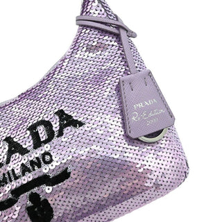 PRADA | Re-Edition Purple Sequin Mini Top Handle Bag