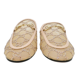 GUCCI | Princetown GG Crystal Embellished Horsebit Mule Loafers