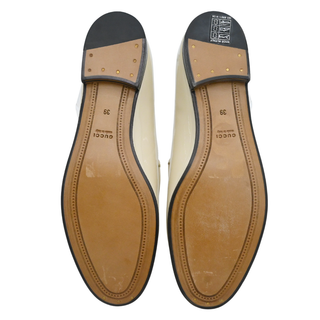 GUCCI | Jordaan Ivory Patent Leather Horsebit Loafers