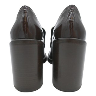 GUCCI | Brown & Ivory Leather Horsebit Block Heel Loafers