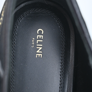 CELINE | Black Velvet Floral Embroidered Loafers