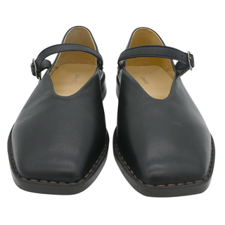 LEMAIRE | Black Leather Square Toe Mary Jane Flats