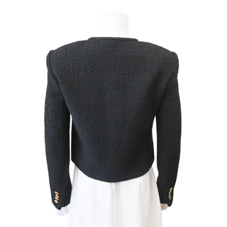 CELINE | Black Bouclé Tweed Chasseur Jacket
