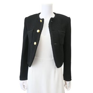 CELINE | Black Bouclé Tweed Chasseur Jacket