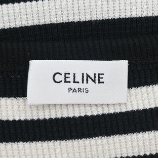 CELINE | Striped Ribbed Cotton T-Shirt