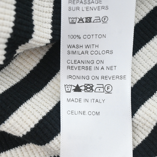 CELINE | Striped Ribbed Cotton T-Shirt