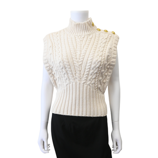 VERONICA BEARD | Holton Wool Cable Knit Sweater Vest