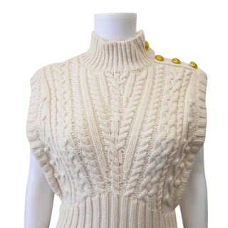 VERONICA BEARD | Holton Wool Cable Knit Sweater Vest