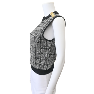 BALMAIN | Tweed Check Crop Top