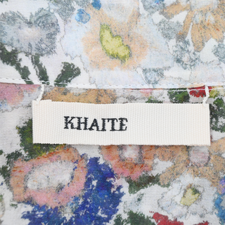 KHAITE | Goya Floral Sheer Silk Chiffon Blouse