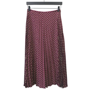CELINE | Polka Dot Silk Pleated Skirt